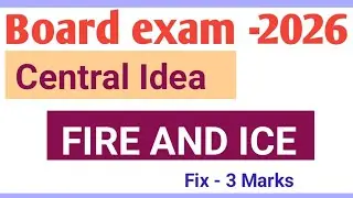 Central Idea likhna sikhe | Central Idea 'Fire and Ice | central Idea कैसे लिखें