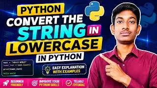 Convert String to Lowercase in Python 🔥 | Python String Program