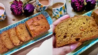 Banana Raisin Loaf Cake / Banana Raisin Cake / Whole Wheat Banana Raisin Cake / Banana Cake