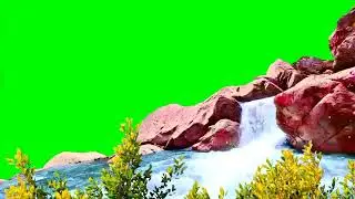 green screen natural small waterfall not copyright free to use #green_screen_natural_waterfall
