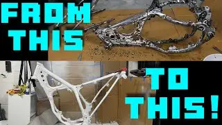 Dirt bike frame paint | YZ 125 Supermoto Build EP: 2