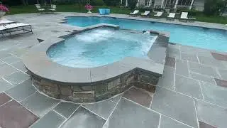 Laurel Hallow Gunite renovation  and bluestone patio