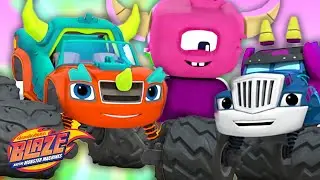 Blaze and Crusher Inside a Monster VIDEO GAME?! 🎮 w/ AJ | Blaze and the Monster Machines