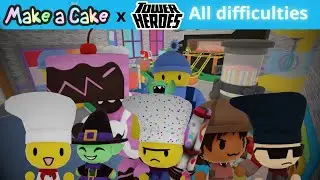 Tower Heroes: The Cake Factory in all difficulties! (Tower Heroes X Make a cake Crossover)