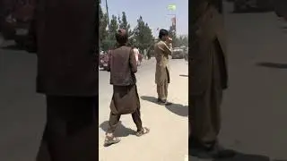 Inside Kabul: Taliban Use Military Vehicles, Man Whips Pedestrians on Crowded Street