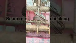 Beam reinforcement checking work.#shorts #construction #building.