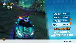 Crash&trade; Team Racing Nitro-Fueled - derrotando o fantasma do velo na pista pesadelo da Nina #crash