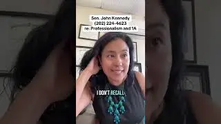 Calling Sen. John Kennedy re: acting like a child