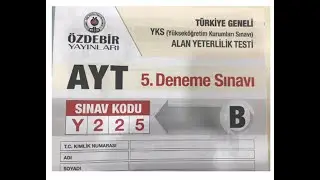 ÖZDEBİR-TÜRKİYE GENELİ 5 NOLU AYT DENEMESİ KİMYA SORULARININ ÇÖZÜMÜ(Y225)