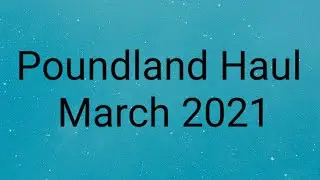 Poundland Haul March 2021