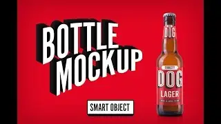 Beer Bottle Mockup for photoshop label branding