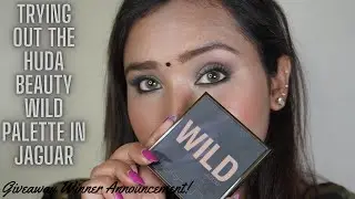 Trying out the Huda Beauty *Jaguar* Eyeshadow Palette| Giveaway Winner| Makeup Stories by Akanksha