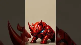 UNBOXING ROBO RHINO RED #actionfigures #toys #rhino #robot #robocarpoli #robotics