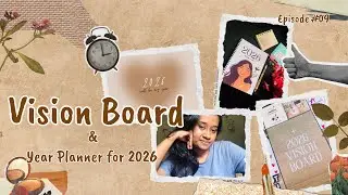 2026 අවුරුද්දට Vision Board එකක්🧿 Year Planner එකක්📚 හදමු...