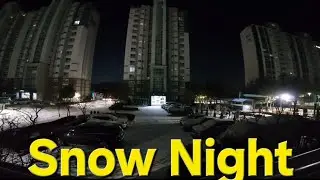 눈바람 부는 아파트의 밤 | 7 minutes of nothingSnowy Night Apartment | Wind Sound Only