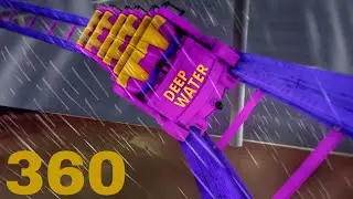 360 VR Stormy Sea Roller Coaster 🔵 Experience POV Virtual Reality 4K 3D Ride