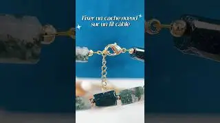 Comment fixer un cache-n&oelig;ud sur un fil c&acirc;bl&eacute;. #diybracelet #diyjewelry #knotcover #cachen&oelig;ud #tuto