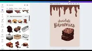 How I Made This Brownie Pin in Canva ✨ | Free Tutorial + Recipe