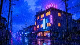Cyberpunk Rainy Street 🌃 Neon Lights | Lofi for Sleep & Focus
