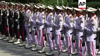 Emir of Kuwait welcomed at formal reception by Rouhani