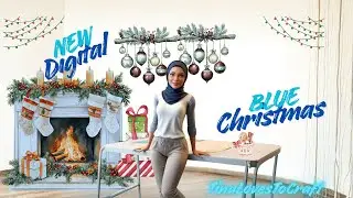 Blue Christmas Digital Junk Journal Kit!