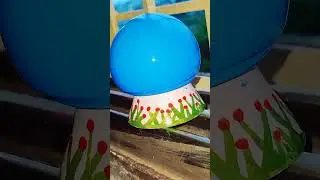 DIY Magical mushroom with led bulb 💡#art#artandcraft #trendingshorts #hobby#acrylicpainting#mycraft