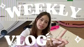 organizando meus estudos de coreano, faculdade e comendo | VLOG