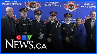 North Bay police swear in 2 former special constables as full-time officers