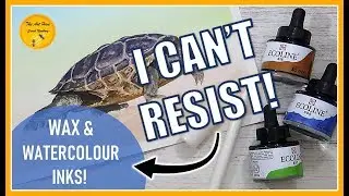 WAX RESIST painting with ECOLINE LIQUID WATERCOLOUR INKS - STEP by STEP for beginners