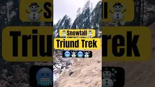 Snowfall Jan 2026 Triund trek in winter season || first snowfall Triund trek in winter McLeodganj