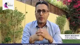 Rohit ROI Bassi, Global Conference & TEDx Speaker, Dubai Message for VG MRS INDIA Contestants