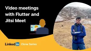Video calls and meetings with Flutter and Jitsi Meet | LinkedIn Clone