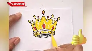 How to Draw a Crown (Easy Step by Step Tutorial)