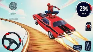 Superhero Car Mega Ramp Driving Tracks - Impossible GT Car Stunts Racing 3D - Android Game - Part 2