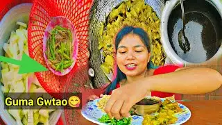 Guma Gwtao Wngkri | Bottle Gourd With Pork Recipe | Mukbang | Village Cooking