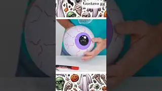 DIY Halloween ideas 😁 balloon decoration ideas 🤩 Balloon eyes #cartoon #shorts