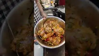 Grilled chicken dipped in White Wine Mushroom Sauce