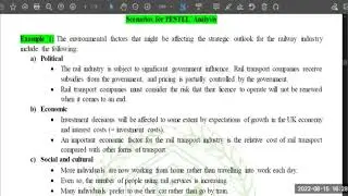 Scenario Example 1 PESTEL Analysis | PIPFA Business Organization