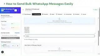 How to Send Bulk Messages | INDAS WhatsApp API Tool #5