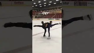 First Pairs Camel Spin!!! #figureskating