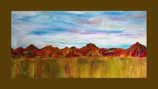 #9844 Swipe Scrape & Mark Make Autumn Landscape Fluid Acrylics 10.04.2024
