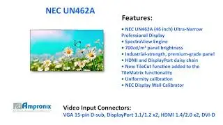 NEC UN462A 46 in Ultra-Narrow Professional Display Sales | Service | Repair | Exchange | Replacement