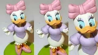 Tutorial daisy duck fondant cake topper paperina pasta di zucchero torta decorata