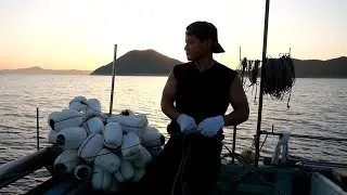 500mの網を仕掛けて秋鯛を狙う！獲れた食材を包む絶品餃子がうめぇ...