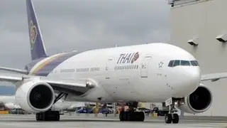Thai Airways Boeing 777-2D7(ER) Landing, Taxi, and Takeoff at LAX
