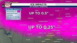 Travel impacts possible with ice accumulations tonight