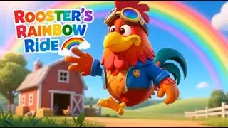 Rooster&rsquo;s Rainbow Ride 🌈 | Fun Color Learning Song for Kids | Educational Nursery Rhyme in 3D
