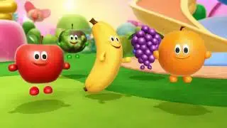 Kids Learn Fruits in English Song Apple Banana Mango Grapes Orange Nursery Rhymes Fun Music
