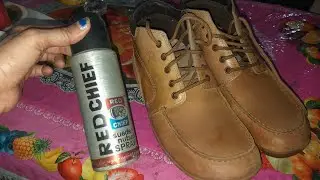 Red Chief Suede & Nubuck Spray live Demo || Red Chief Men's Shoe Spray || Rust Colour Spray
