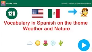 Lesson 6: Vocabulary in Spanish on the theme: Weather and Nature (Lang360)